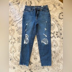 Old Navy Women's Distressed Blue Jeans Size 8 O.G. Straight